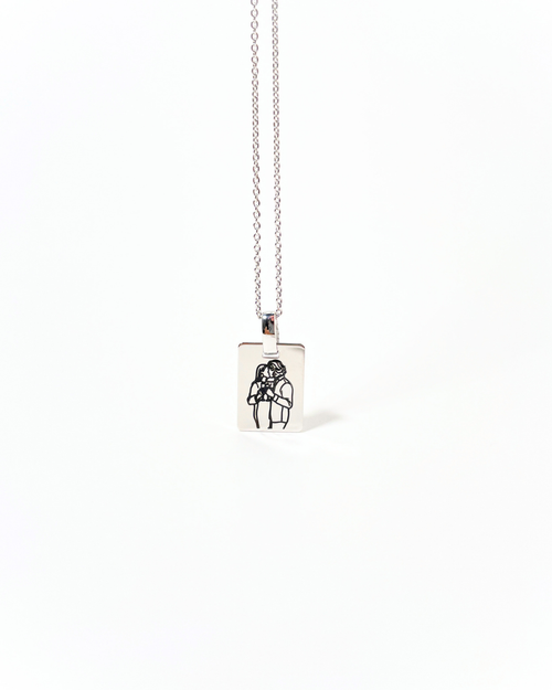 Custom Engraved Photo Necklace
